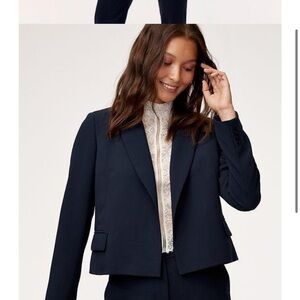 Wilfred Navy Deanne Blazer Size Small Aritzia